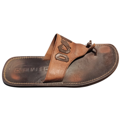 Pre-owned Dsquared2 Leather Sandals In Brown