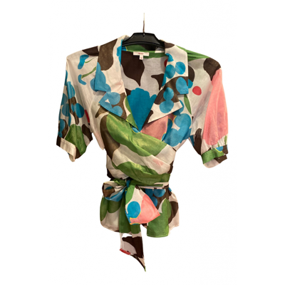 Pre-owned Kenzo Silk Blouse In Multicolour
