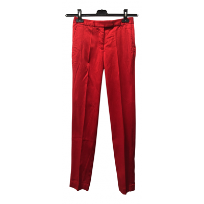 Pre-owned Alexander Wang T Straight Pants In Red