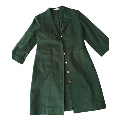 Pre-owned Celine Coat In Green