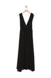 Love By Design Athen Plunging V-neck Maxi Dress In Black