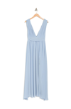 Love By Design Athen Plunging V-neck Maxi Dress In Light Blue