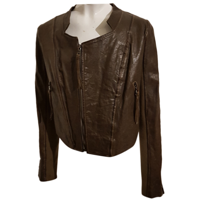 Pre-owned Giorgia  & Johns Leather Jacket In Brown