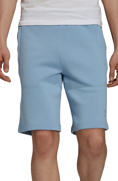 Adidas Originals Trefoil Fleece Shorts In Ambient Sky