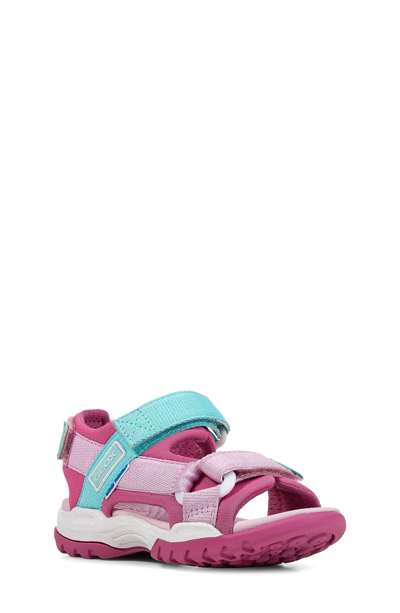 Geox Kids' Borealis 13 Sandal In Fuchsia/ Pink | ModeSens