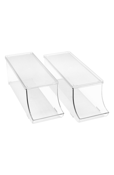 Sorbus Soda Can Organizer Shelf In Clear