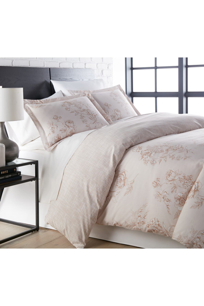 Southshore Fine Linens Luxury Premium Oversized Reversible Harmony Collection Duvet Cover 3-piece Set In Harmony Taupe
