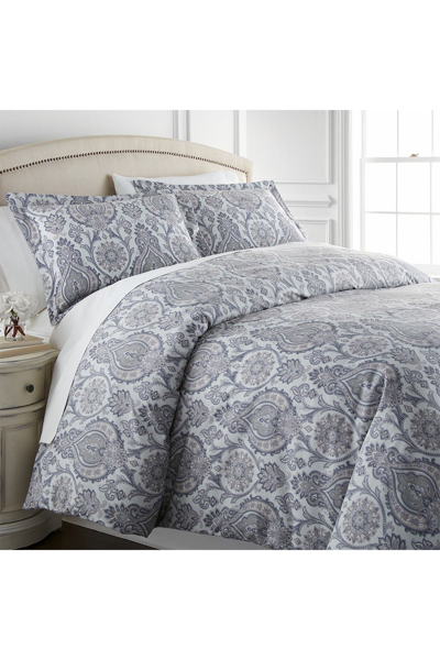 Southshore Fine Linens Luxury Premium Oversized Boho Paisley Print Reversible Comforter 3-piece Set In Boho Paisley Grey