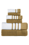 Modern Threads 6-piece Quick Drying Towel Set In Mustard