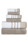 Modern Threads 6-piece Quick Drying Towel Set In Tan