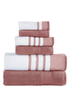 Modern Threads 6-piece Quick Drying Towel Set In Rosewood