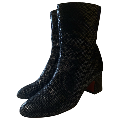 Pre-owned Chie Mihara Leather Ankle Boots In Black
