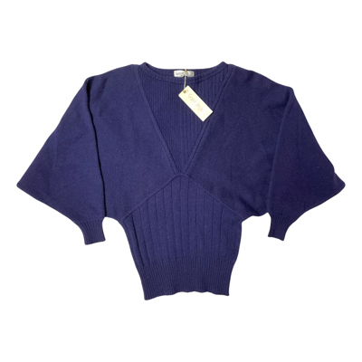 Pre-owned Versace Wool Jumper In Purple