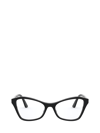 Prada 53mm Cat Eye Optical Glasses In Black