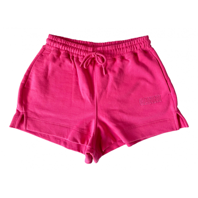 Pre-owned Ganni Mini Short In Pink