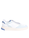 GHOUD SNEAKERS IN WHITE AND LIGHT BLUE LEATHER
