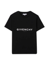 GIVENCHY BLACK T-SHIRT WITH WHITE PRINT