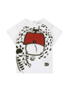 DOLCE & GABBANA WHITE T-SHIRT WITH PRINT DOLCE&GABBANA KIDS