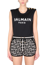 BALMAIN T-SHIRT WITH LOGO PRINT