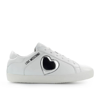 LOVE MOSCHINO LOVE MOSCHINO WHITE SNEAKER WITH SILVER HEART