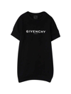 GIVENCHY BLACK DRESS WITH WHITE LOGO