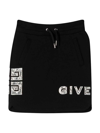 GIVENCHY BLACK SKIRT WITH PRINT