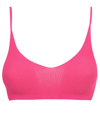 Jacquemus Pralu Cropped Embellished Ribbed-knit Top In Pink