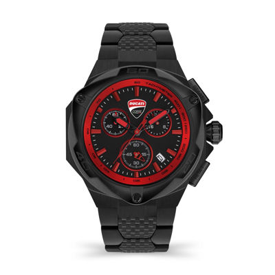 Ducati Corse Motore Chronograph Collection Watch In Black