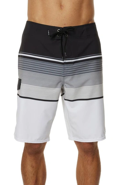 O'neill Lennox Stretch Stripe Board Shorts In White