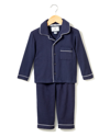 Petite Plume Unisex Flannel Pajama Set - Baby, Little Kid, Big Kid In Navy
