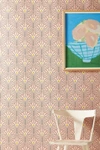 Mitchell Black Moroccan Peacock Wallpaper In Orange