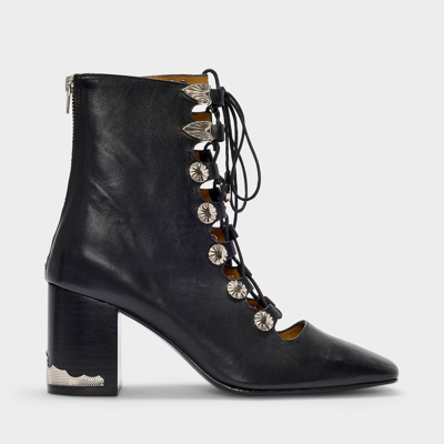 TOGA AJ1021 ANKLE BOOTS - TOGA PULLA - BLACK - LEATHER