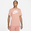 Nike Sportswear Men's T-shirt In Light Madder Root,white