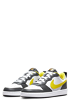 Nike Kids' Court Borough Low Sneaker In 100 White/yllwst