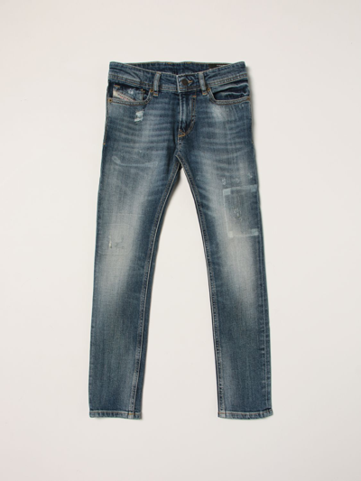 Diesel Kids' Sleenker  5-pocket Jeans In Denim