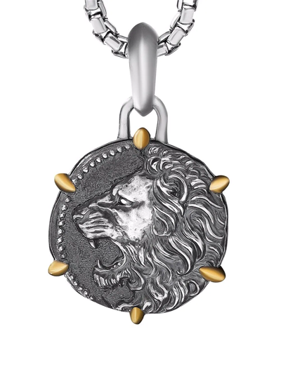 David Yurman Leo Zodiac Amulet Enhancer In Silver