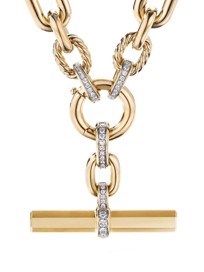 David Yurman 18kt Yellow Gold Lexington Chain Diamond Necklace
