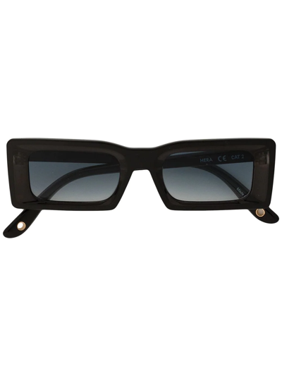Cult Gaia Hera Rectangle-frame Sunglasses In Schwarz