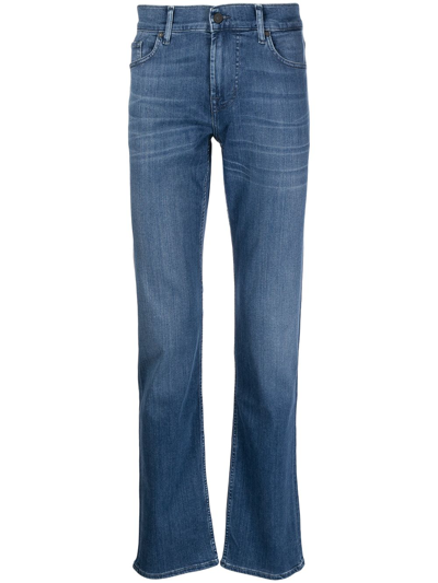 7 For All Mankind Standard Straight-leg Jeans In Blau