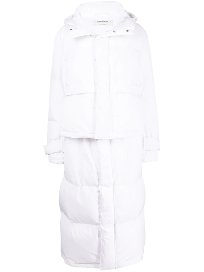 Kimhēkim Detachable Oversized Puffer Coat In Weiss