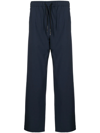 Off Duty Embroidered-logo Drawstring-waist Track Trousers In Blau