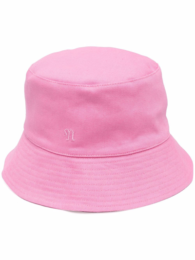 NANUSHKA CARAN MONOGRAM-EMBROIDERED BUCKET HAT