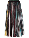 MISSONI SEQUIN-EMBELLISHED PLEATED KNITTED SKIRT
