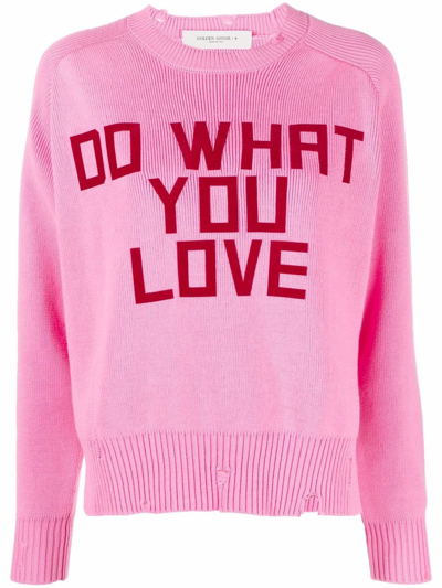 Golden Goose Do What You Love Jumper In Rosa
