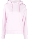 Apc Christina Logo Organic Cotton Hoodie In Rosa