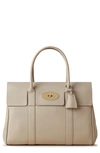 Mulberry Heavy Grain Leather Bayswater Bag In Chalk