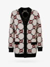 Gucci Interlocking G Reversible Wool Cardigan In Beige