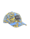 Versace Jeans Couture Garland Baroque Baseball Cap In Hydrangea Gold