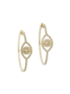Netali Nissim Women's 18k Yellow Gold, Diamond & Quartz Evil Eye Hoop Earrings