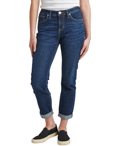 Jag Plus Size Carter Mid Rise Girlfriend Jeans In Thorne Blue